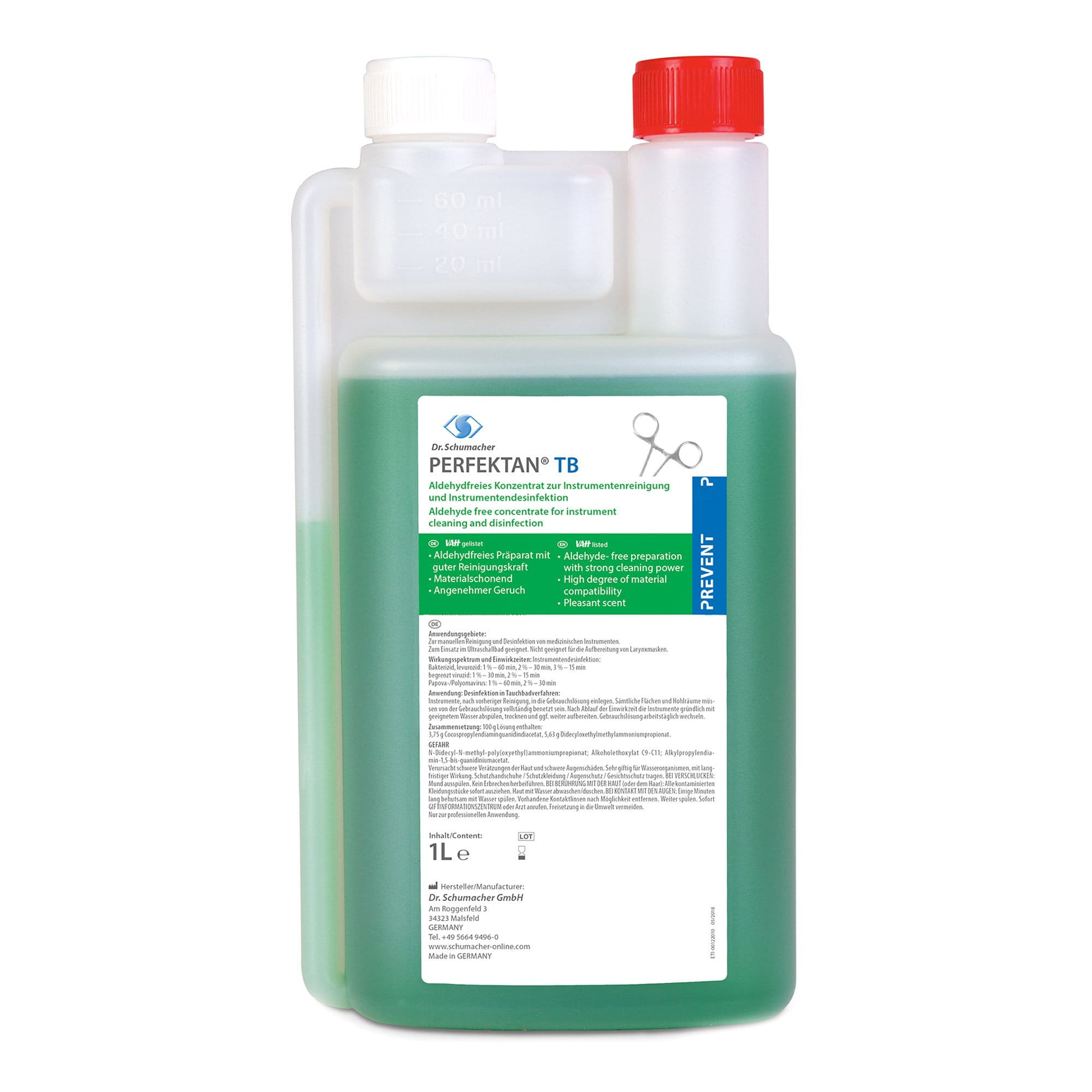 Dr. Schumacher Perfektan TB aldehydfreies Konzentrat Reinigung Desinfektion 1 Liter Flasche 00-122-010_1