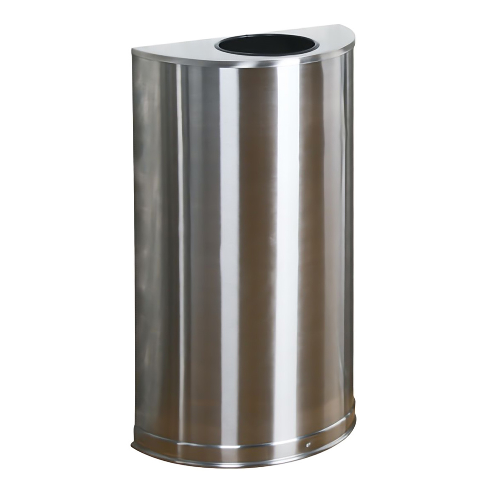 Rubbermaid Designer Line Abfallbehälter halbrund 45 Liter Edelstahl hochglanz FGSO12SSSPL_1