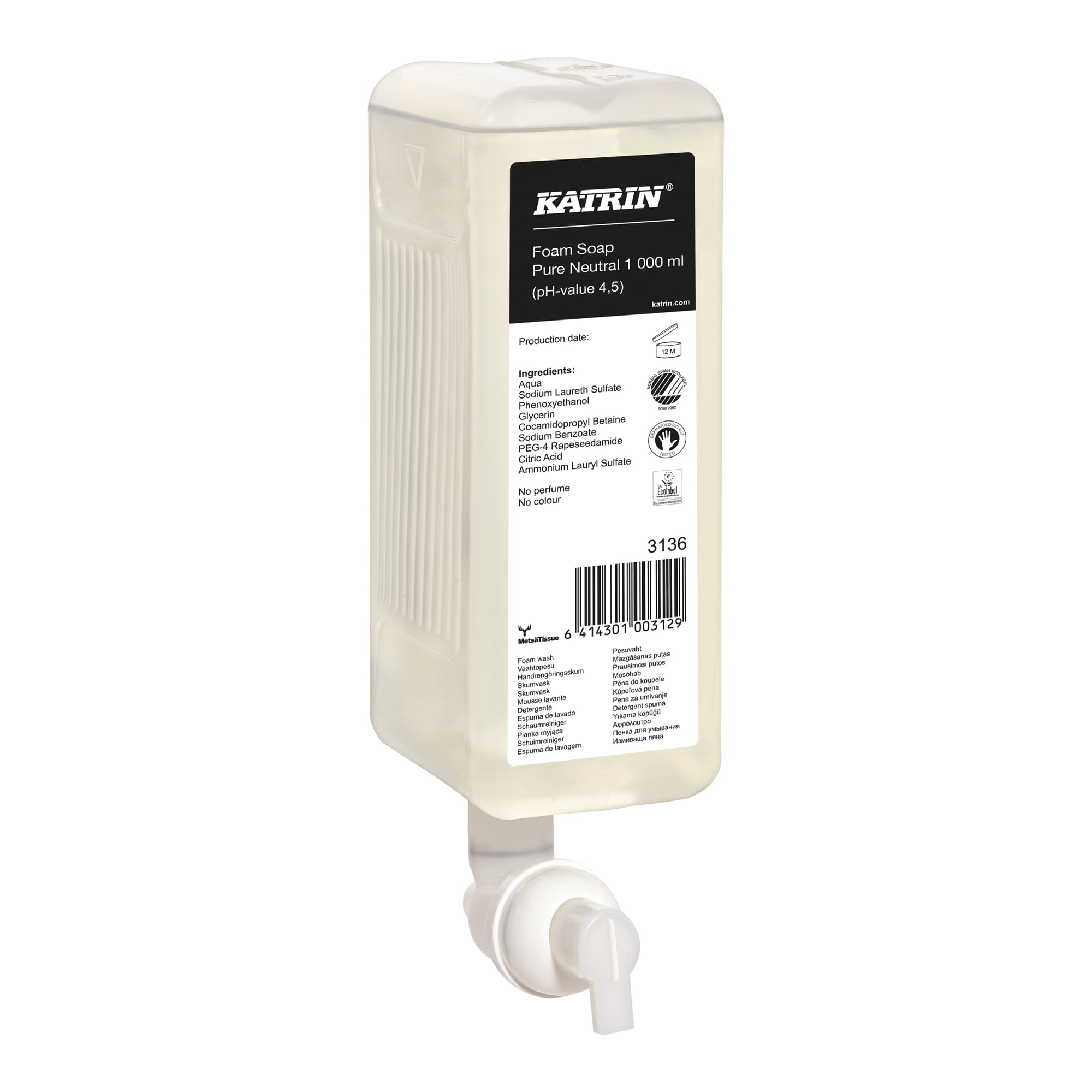 Katrin Handwaschschaum Foam Soap Pure Neutral Schaumseife 1000 ml 3136_1