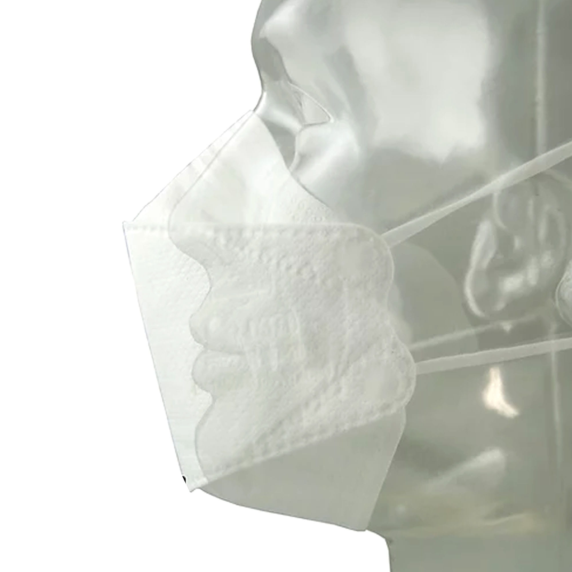 FFP2-Atemschutzmaske weiß 3D in CE-Kennzeichnung der Maske CE-0370 GL52605-28-weiss