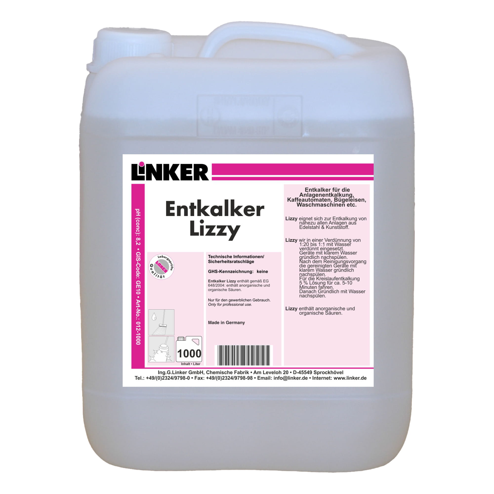 Linker Entkalker Lizzy 10 Liter Kanister 1118-10_1