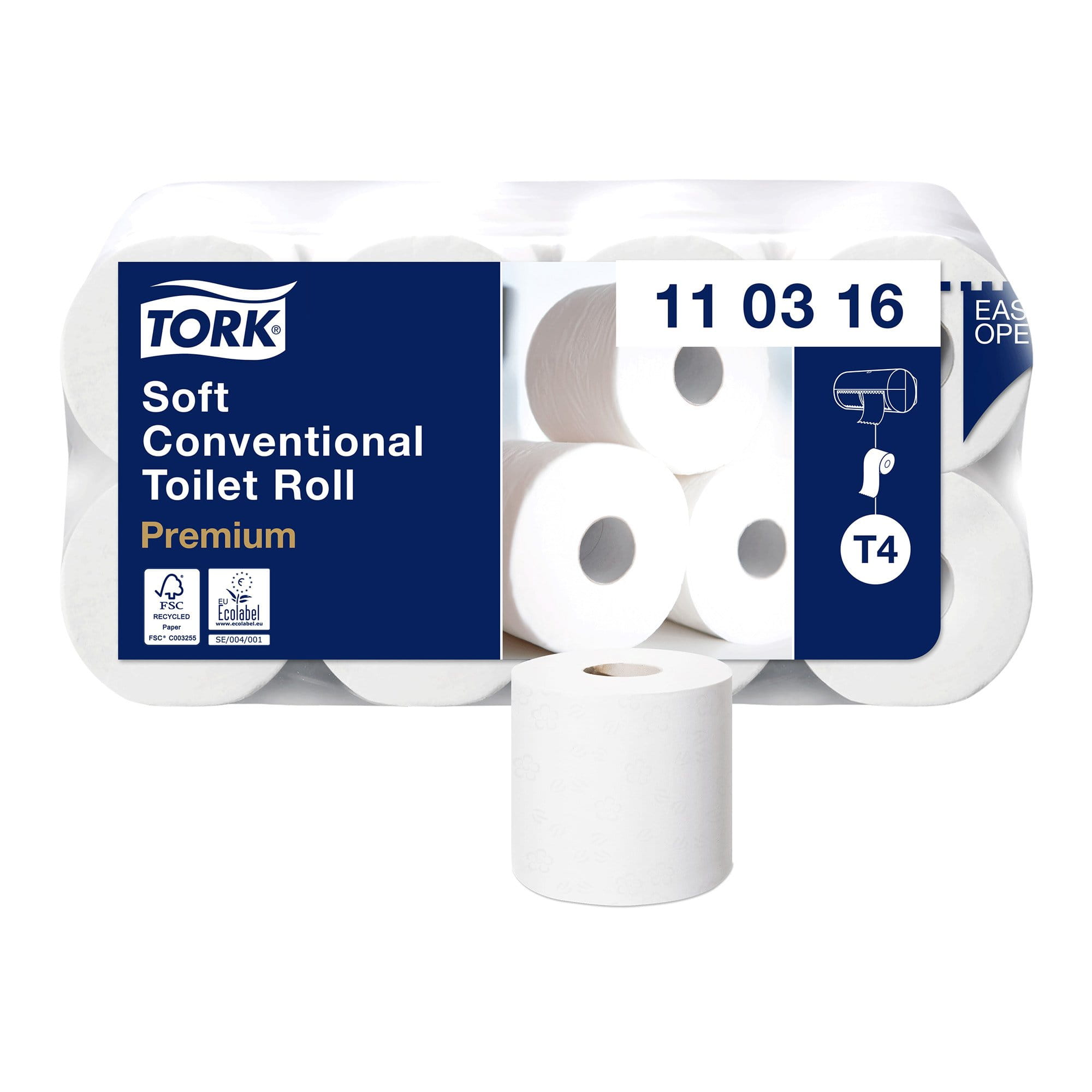 Tork Premium Toilettenpapier 3-lagig extra weich 250 Blatt 72 Rollen 110316_1