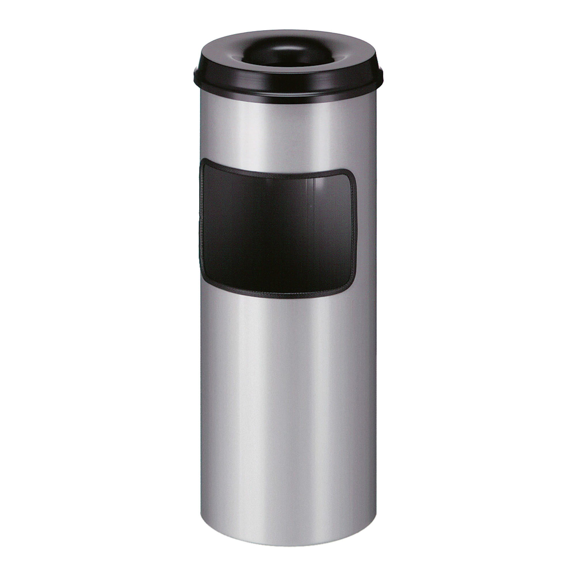V-Part Ascher-Papierkorb 30 Liter Löscher Einwurföffnung Aluminium/schwarz 31011612_1