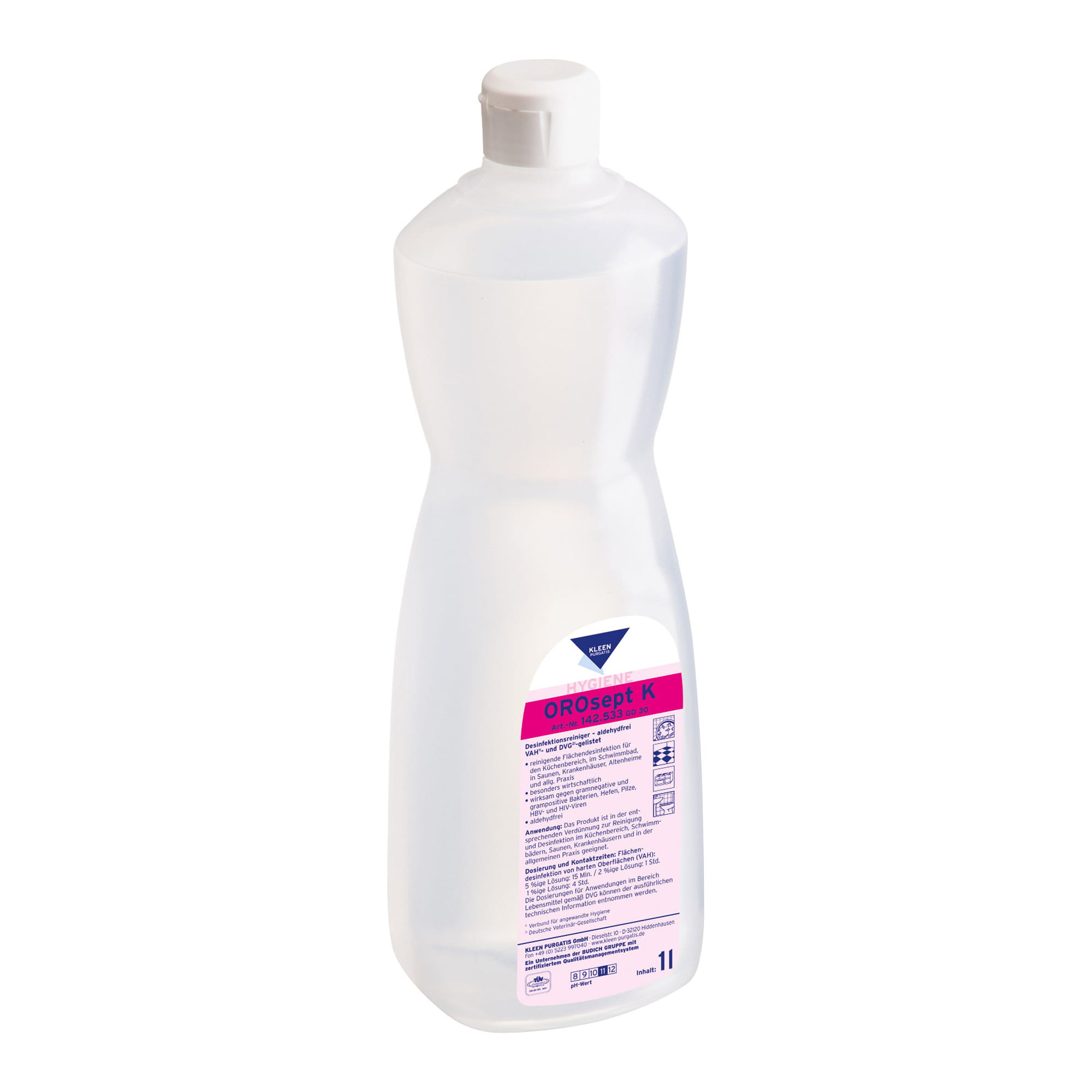 Kleen Purgatis Orosept K aldehydfreies Flächendesinfektionsmittel-Konzentrat 1 Liter Flasche 90142533_1