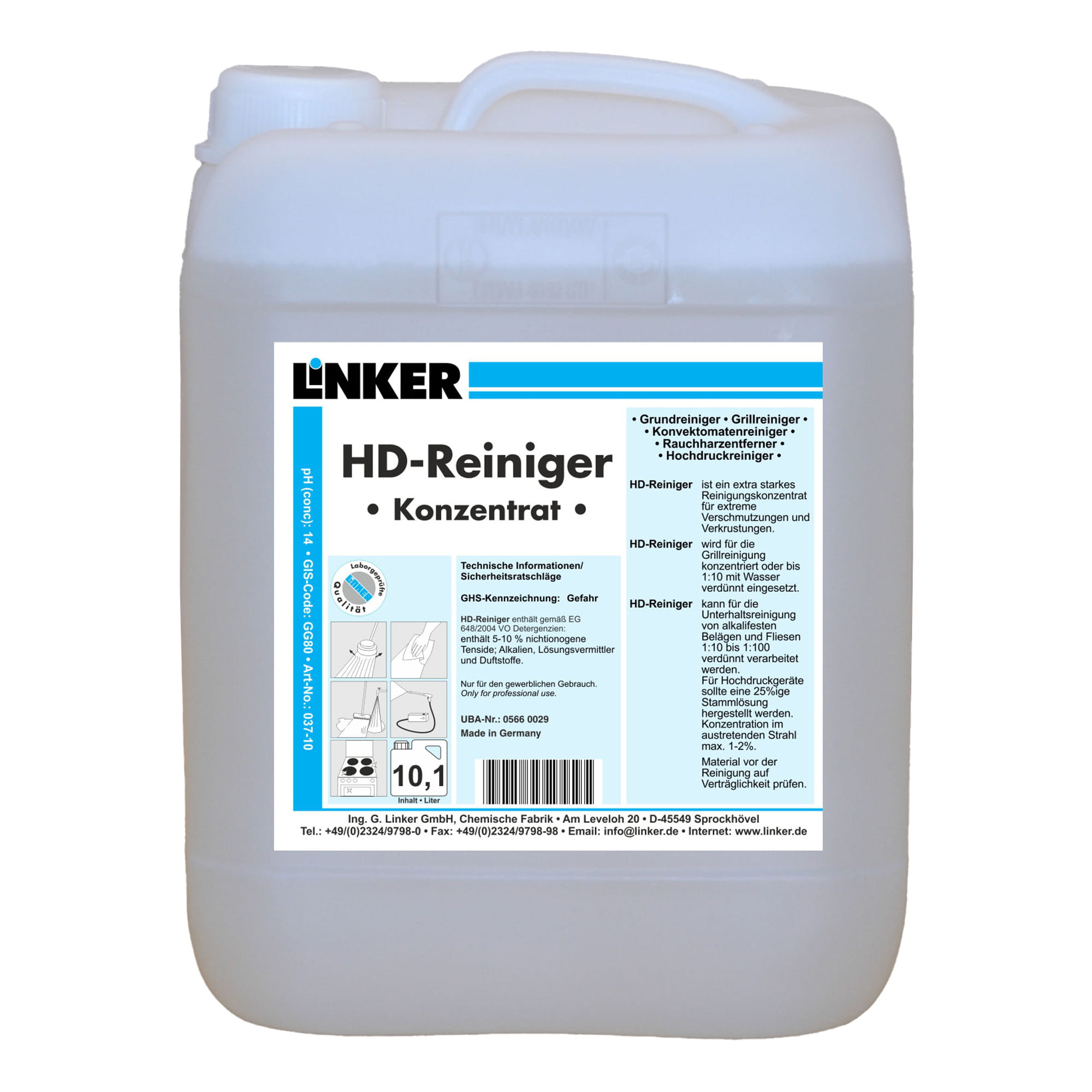 Linker HD-Reinigerkonzentrat 10 Liter Kanister 037-10_1