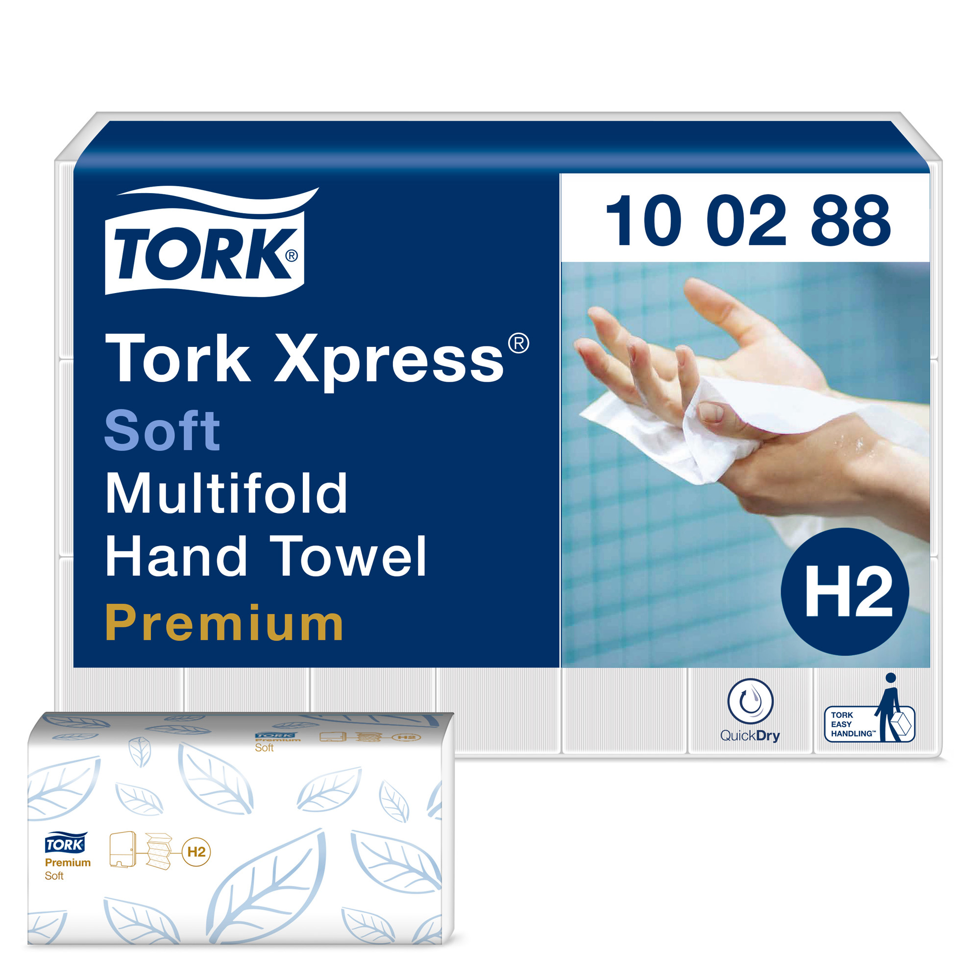 Tork Xpress Premium Papierhandtücher Zellstoff Interfold 21,2 x 34 cm 2-lagig, weiß 2310 Tücher 100288_1